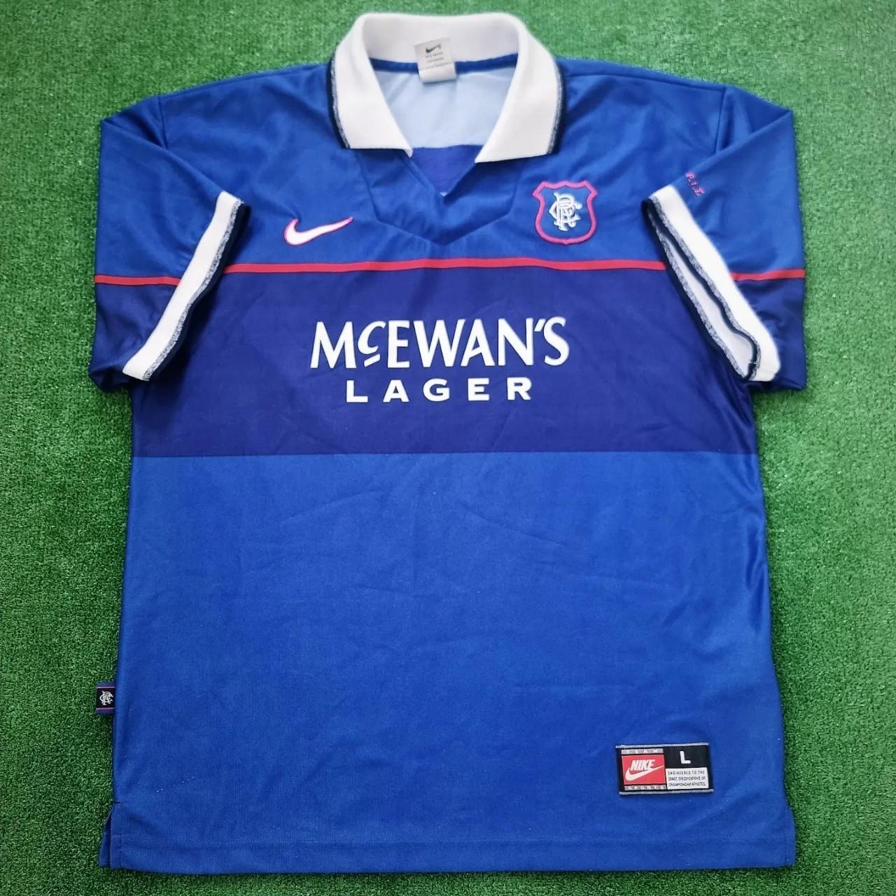 Glasgow Rangers 1994-1996 home shirt. Size large - Depop