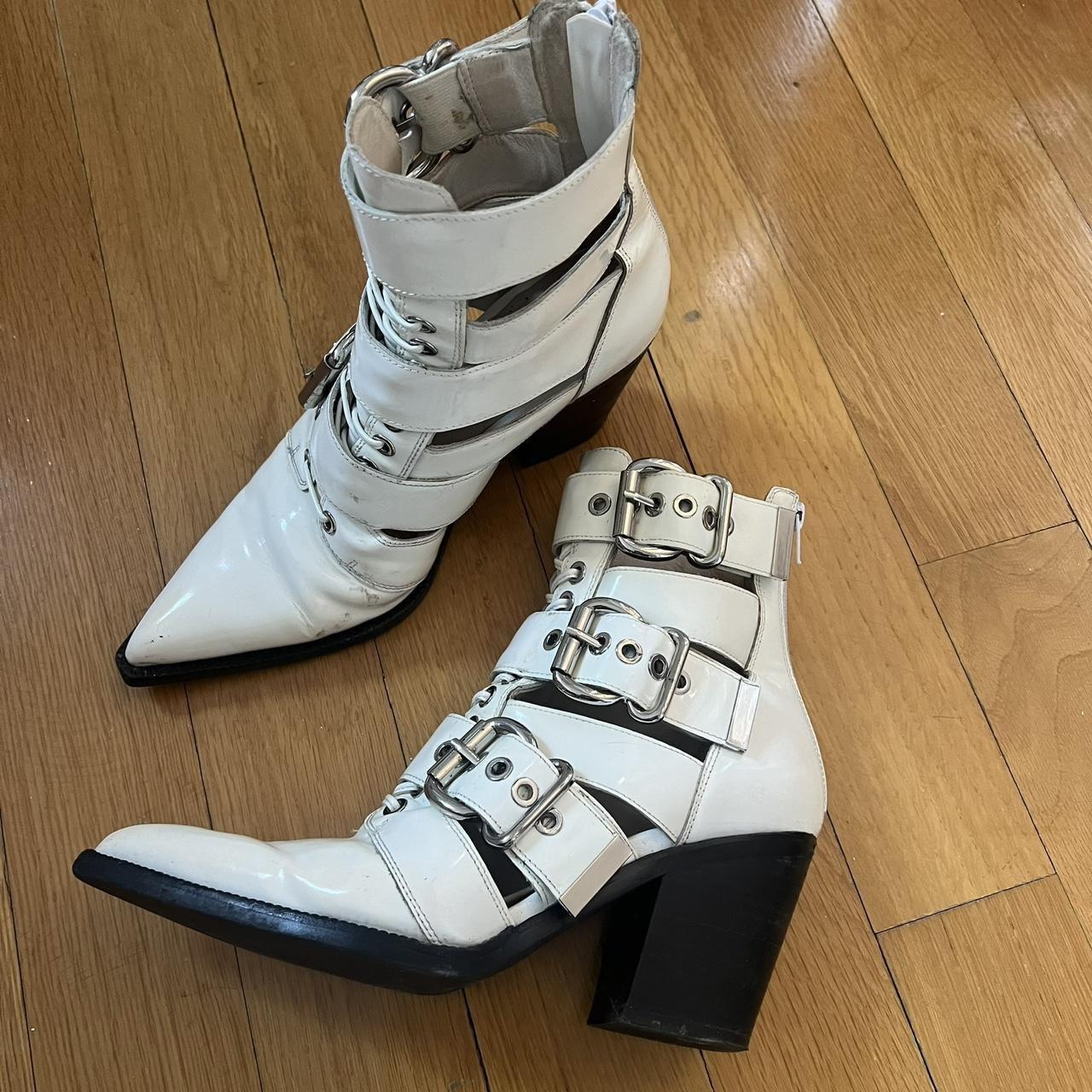 Jeffrey campbell best sale caceres bootie white