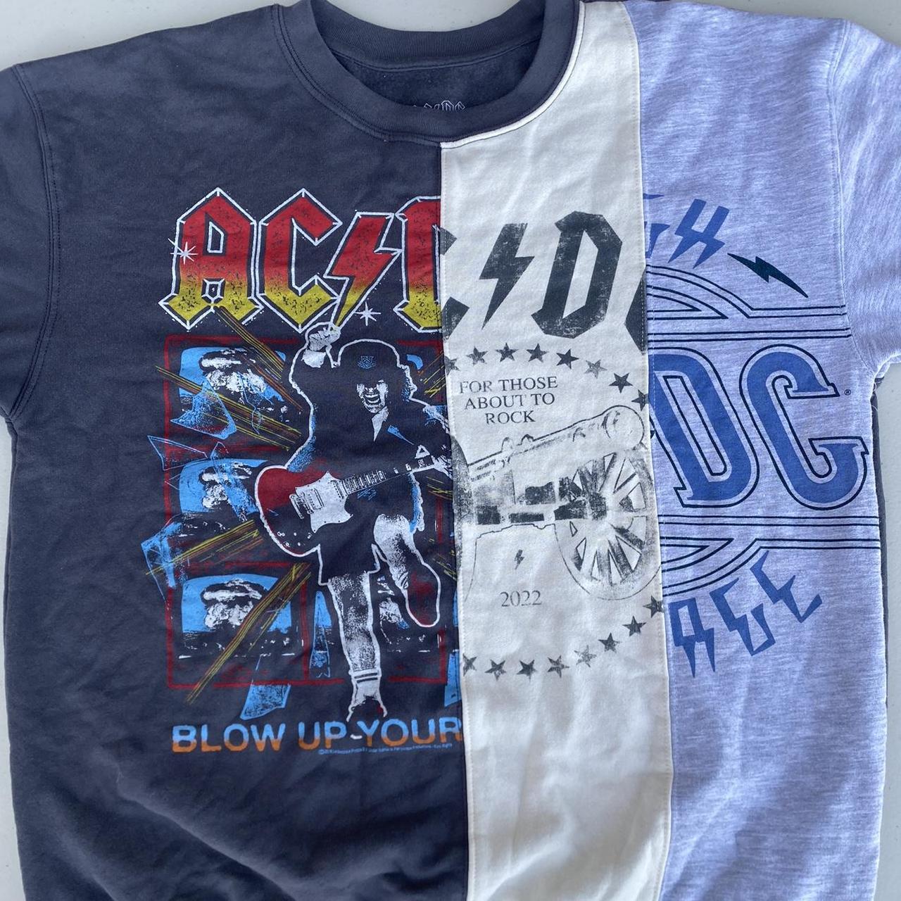 AC/ DC sweatshirt AC/DC / super dope split layout /... - Depop
