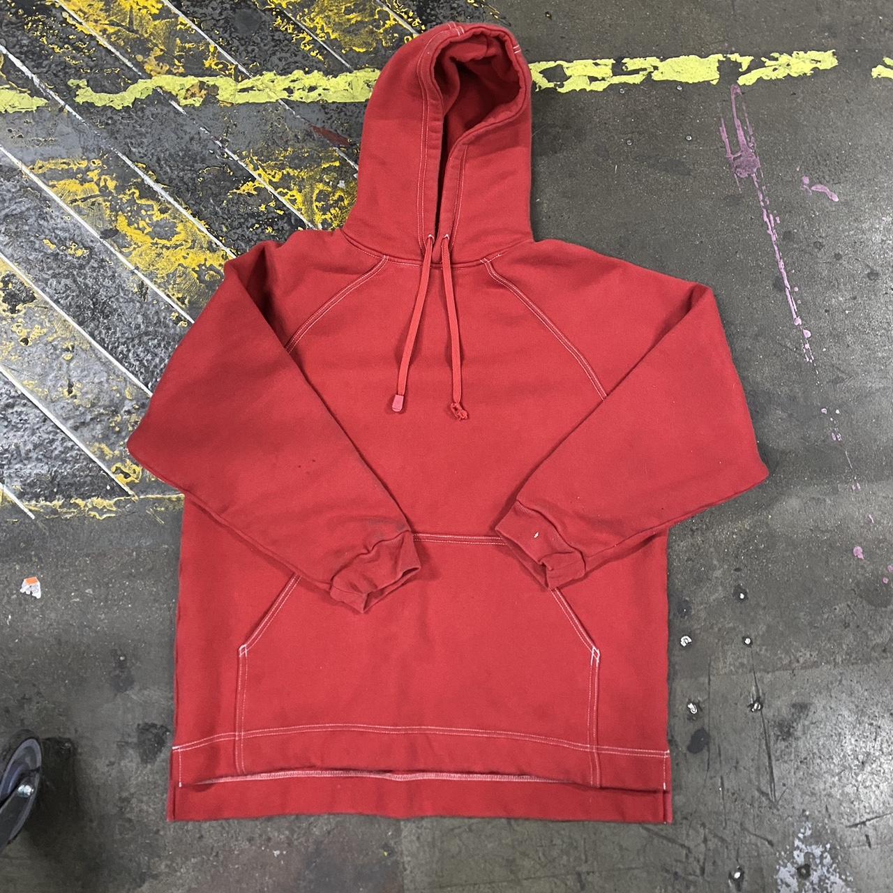 Champs Hoodie Heavyweight Red Size L vintage. Depop