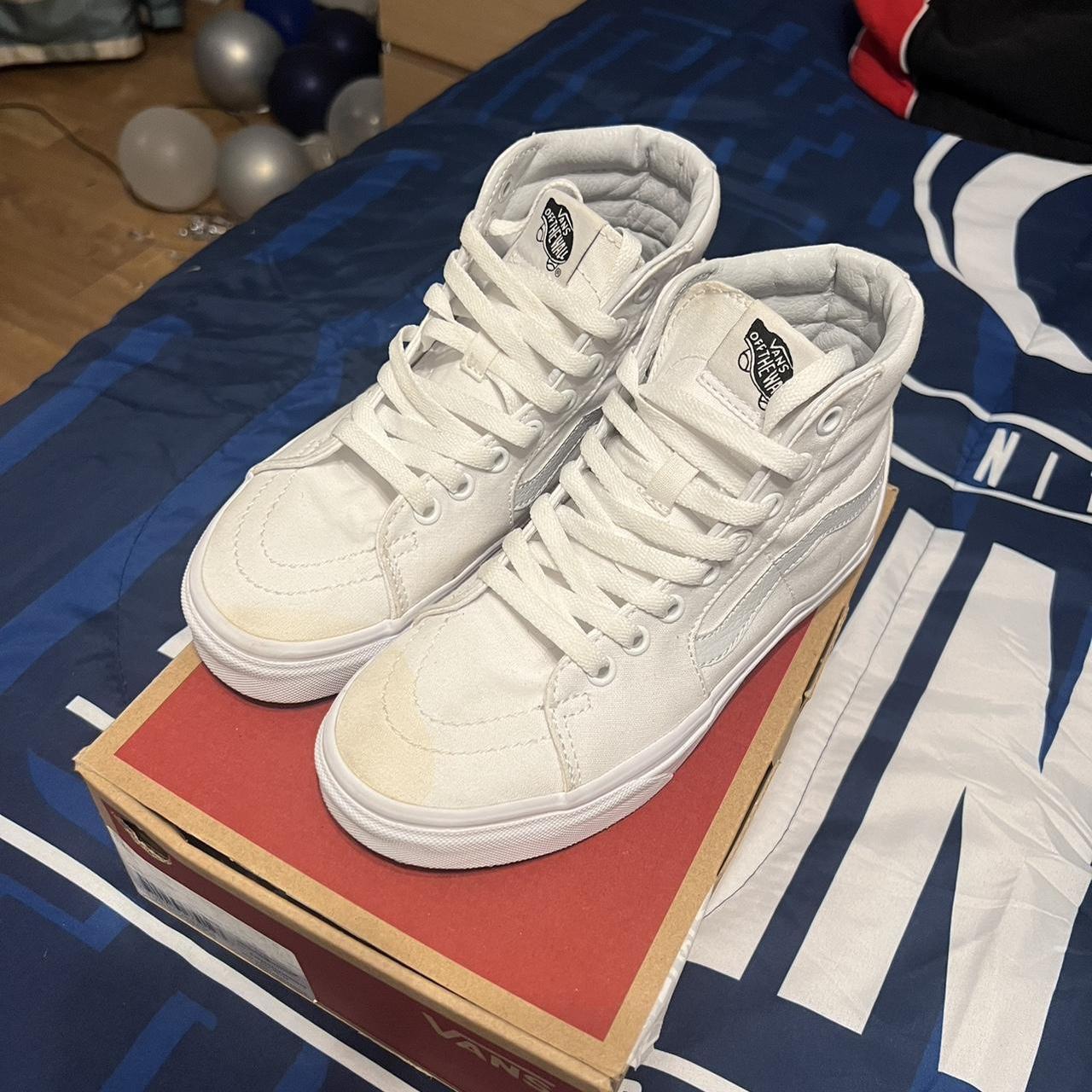 Vans Women's White Trainers | Depop