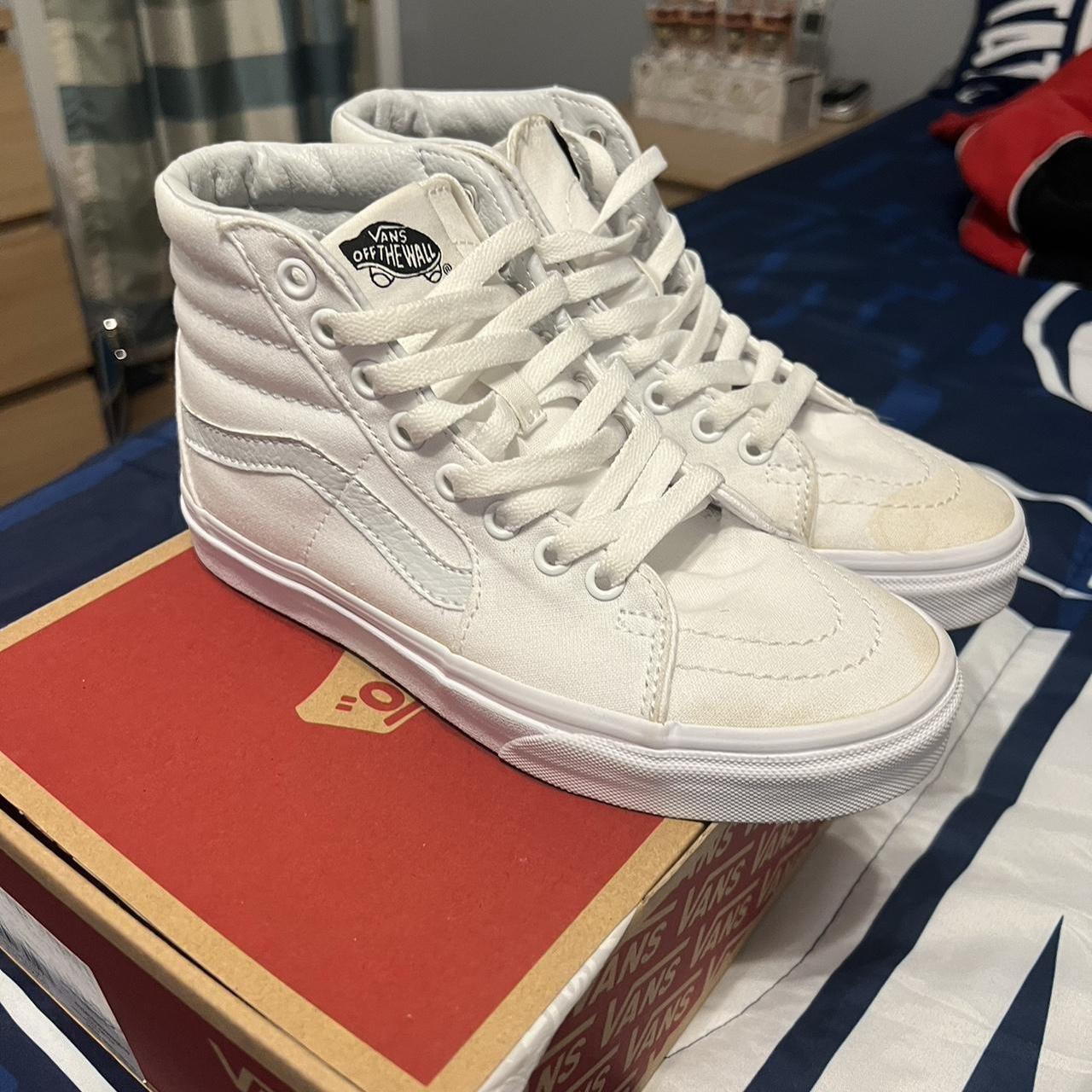 Vans Women's White Trainers | Depop