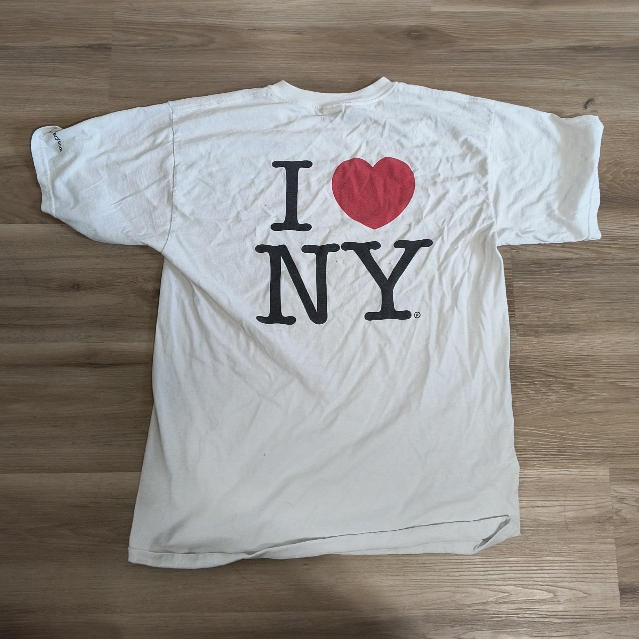 vintage large i heart ny shirt size:large willing... - Depop