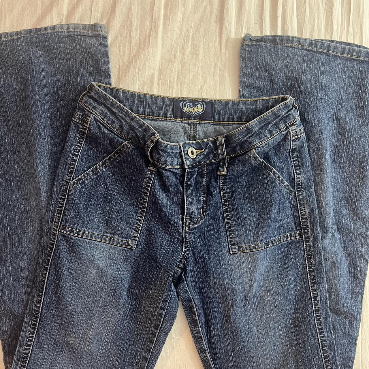 Angels Women's Navy and Blue Jeans | Depop