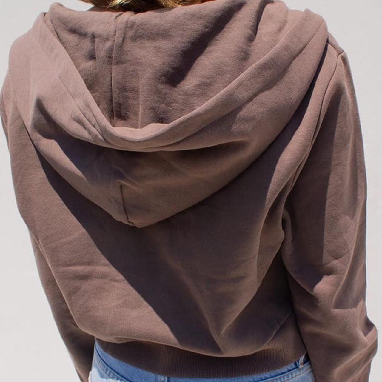 subdued brown zip up