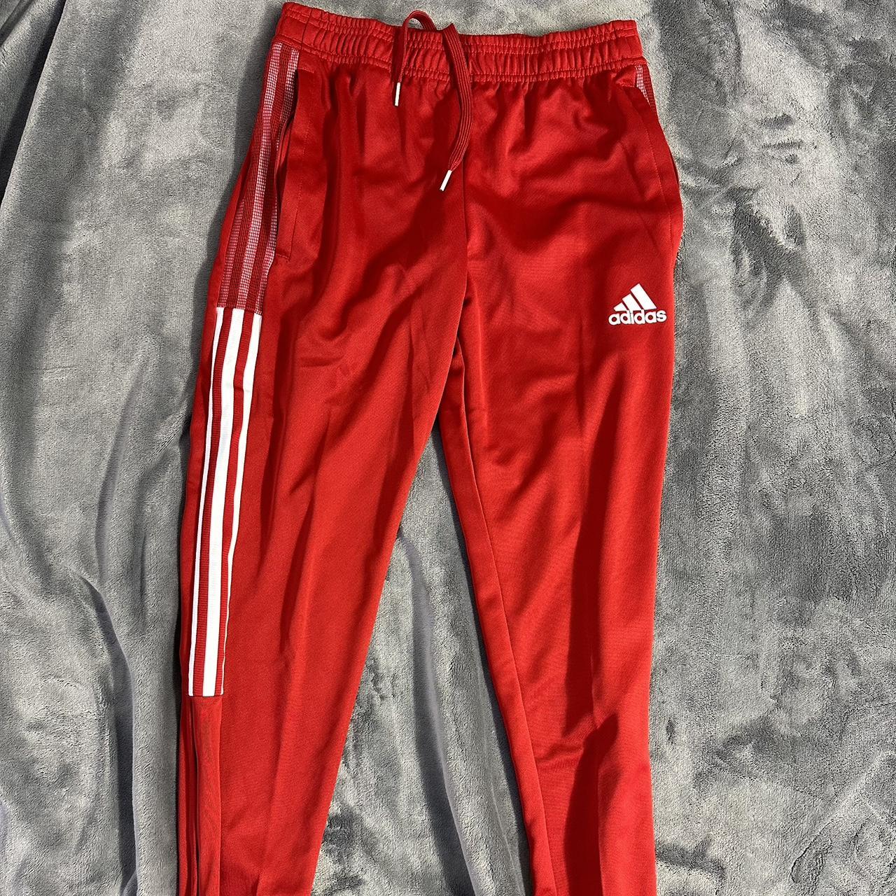 Red Adidas Track Pants, Size Small, Excellent... - Depop
