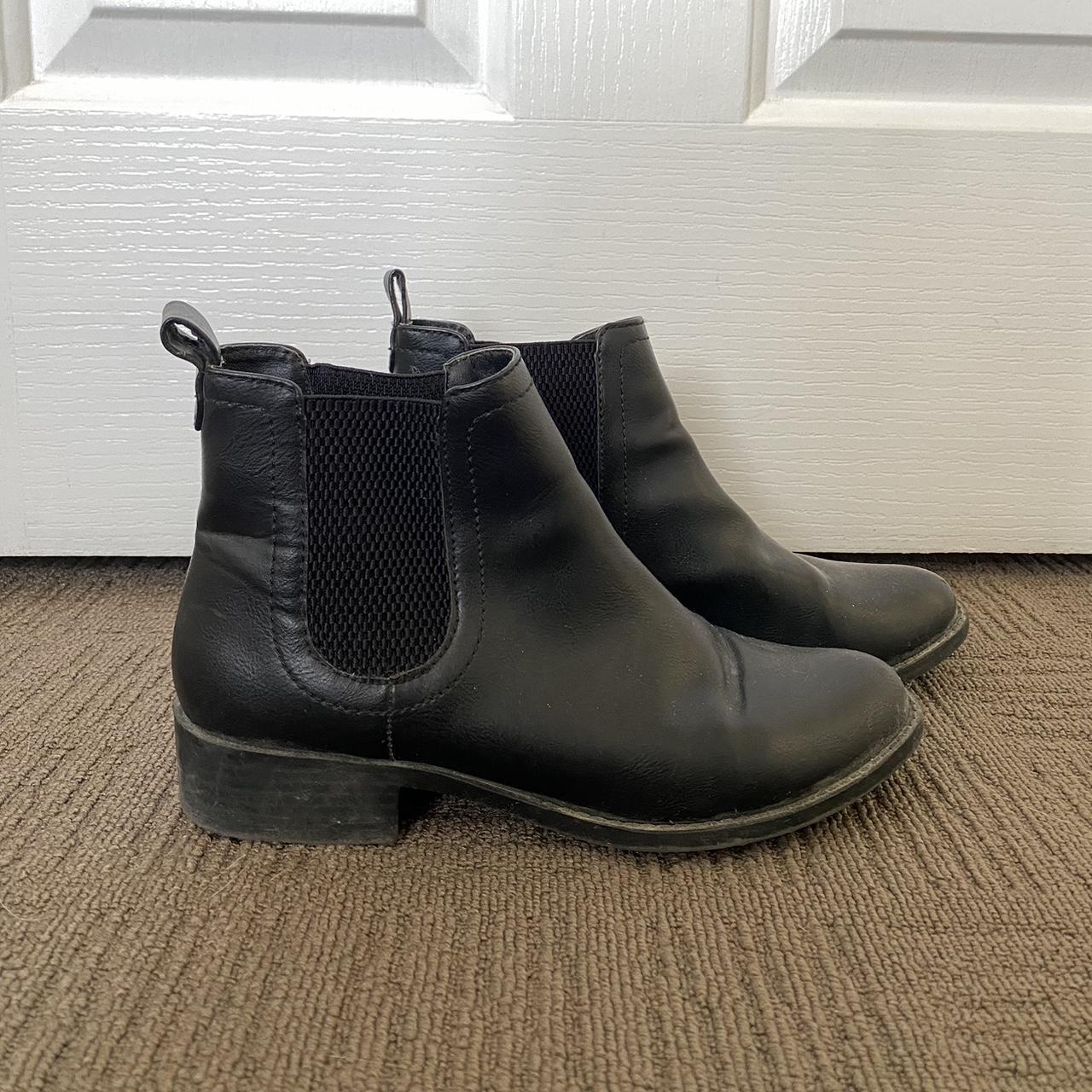 Vegan leather Lipstik ankle boots in great. Depop