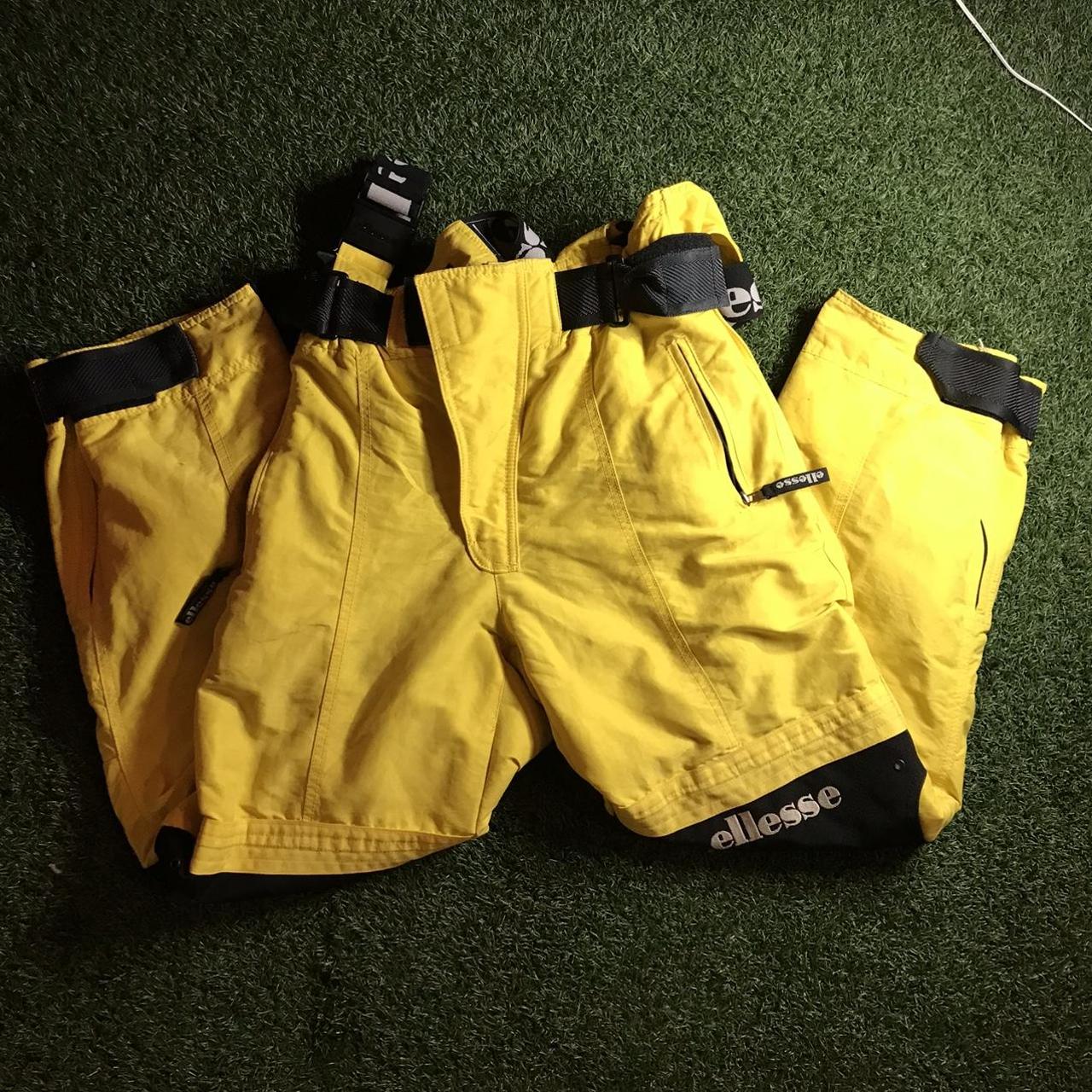 Ellesse Men's Yellow and Black Trousers