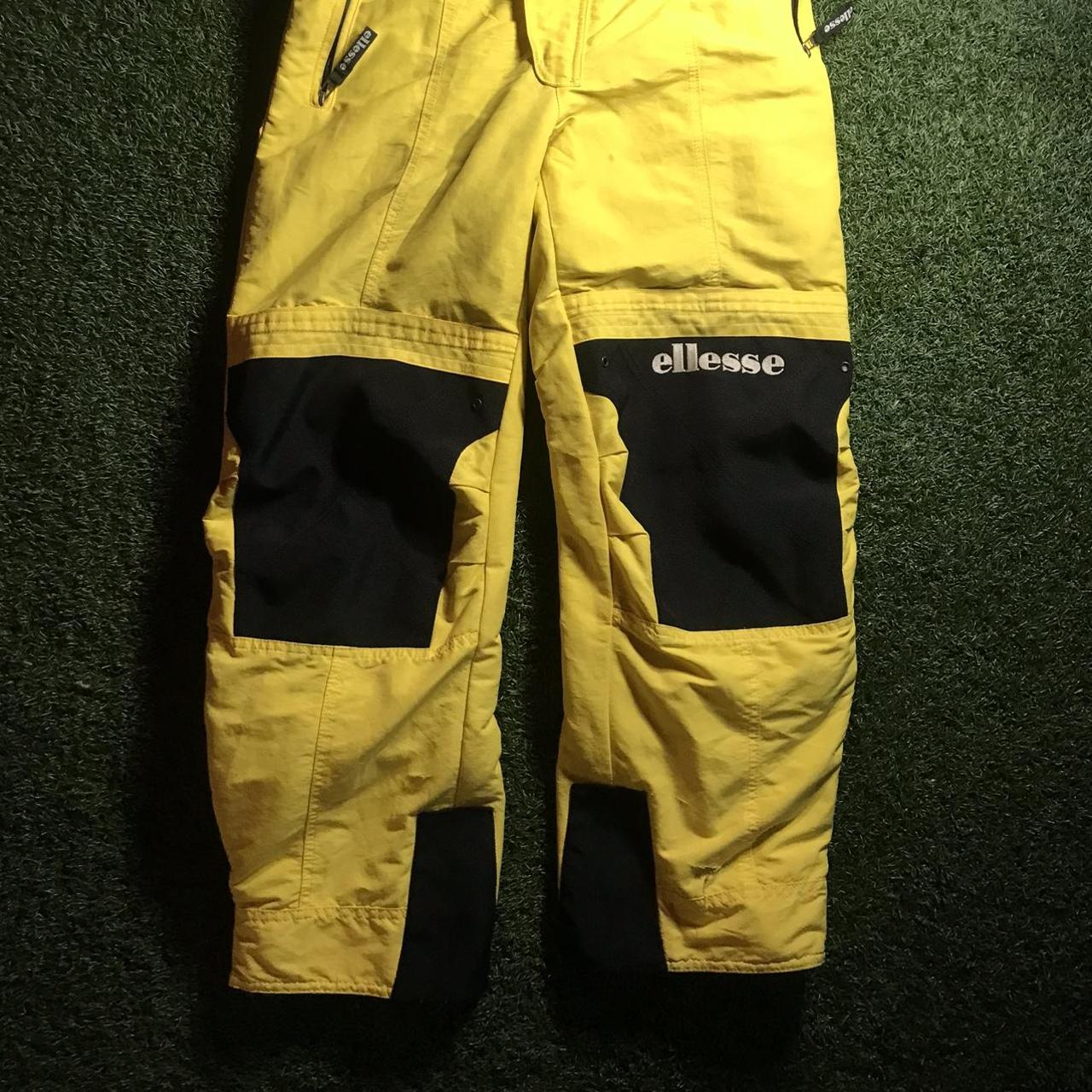 Ellesse Men's Yellow and Black Trousers (4)