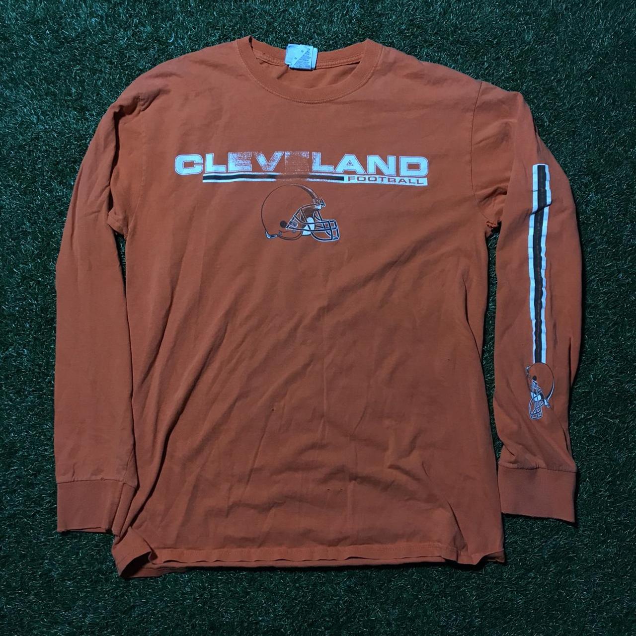 Vintage Cleveland Browns White & Orange NFL Hoodie - Size Small