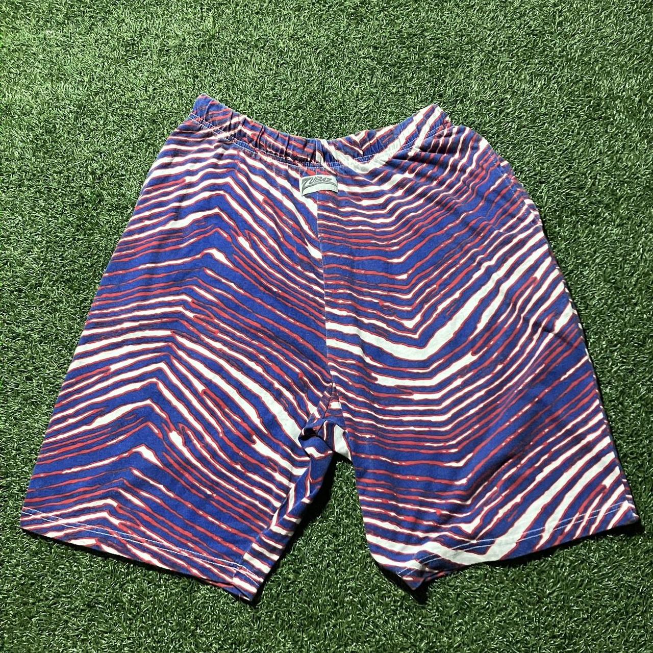 Women's Zubaz Short Short, New Blue/Red