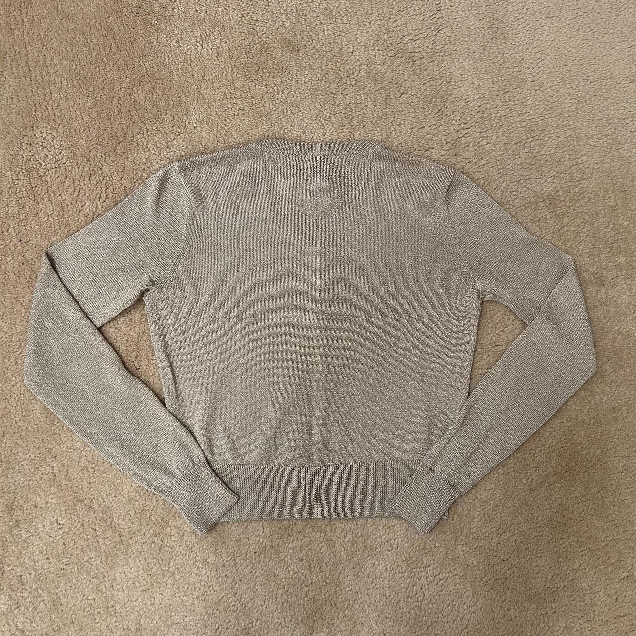 DKNY Women's Grey and Silver Cardigan (3)
