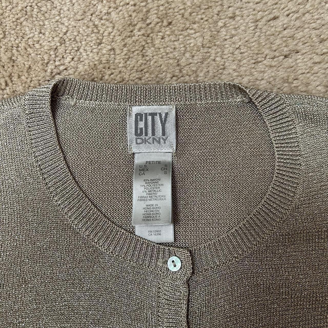 DKNY Women's Grey and Silver Cardigan (4)