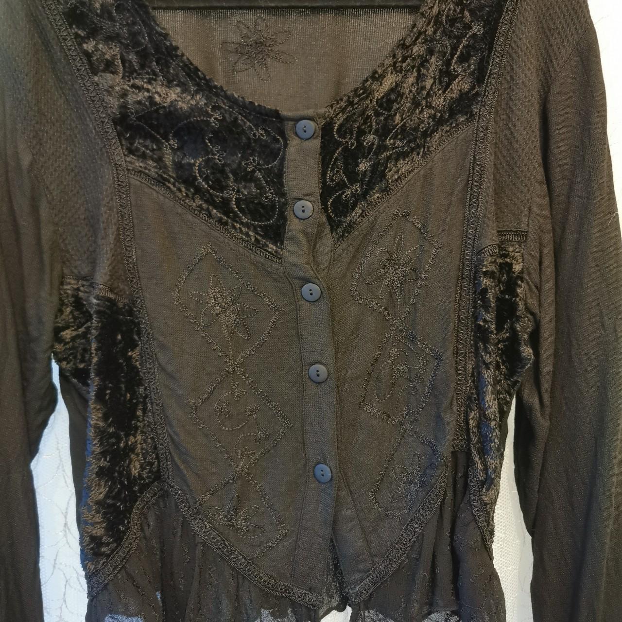 Vintage Black Blouse 🖤Unsure of brand, vintage... - Depop