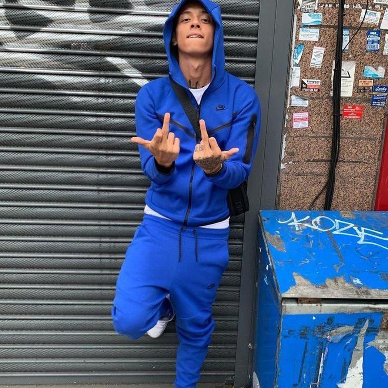 royal blue nike tech pants