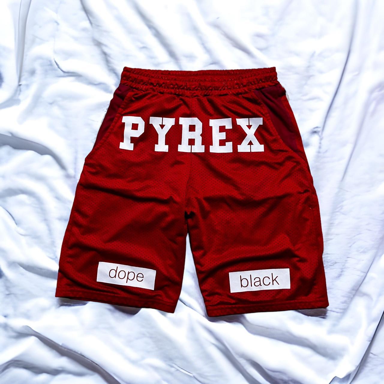 Off-White Men's Red and White Shorts |