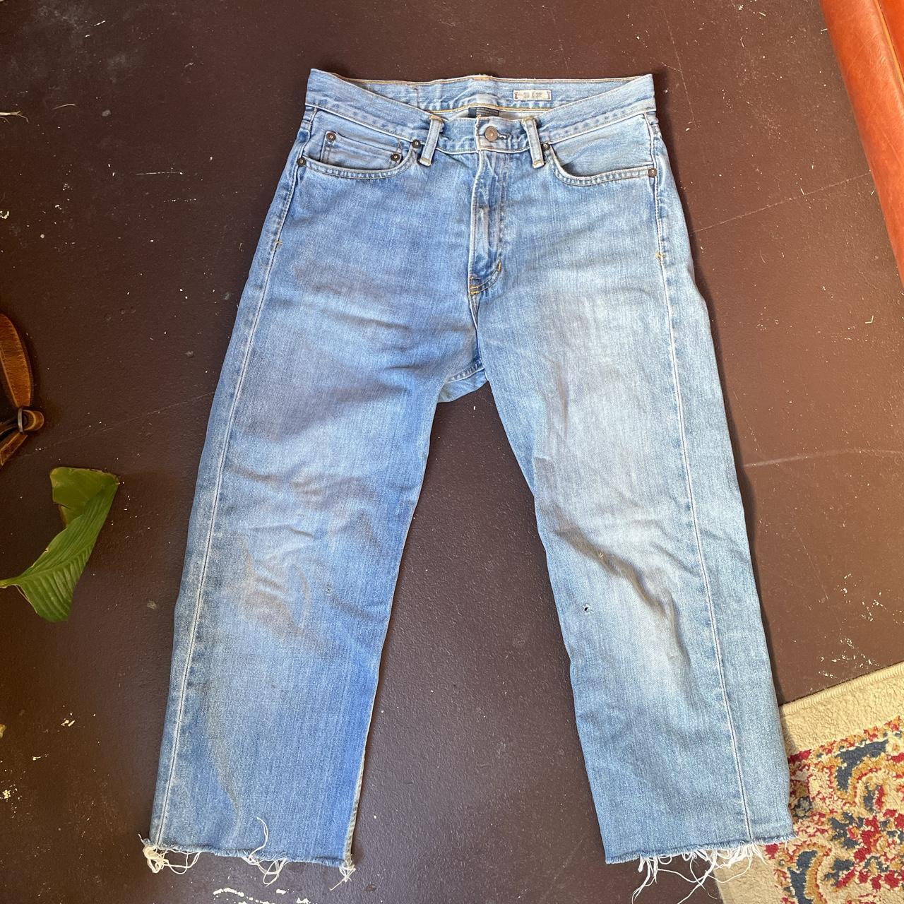 Vintage Polo Ralph Lauren Jeans. Rip/Cuffed. 30w x... - Depop