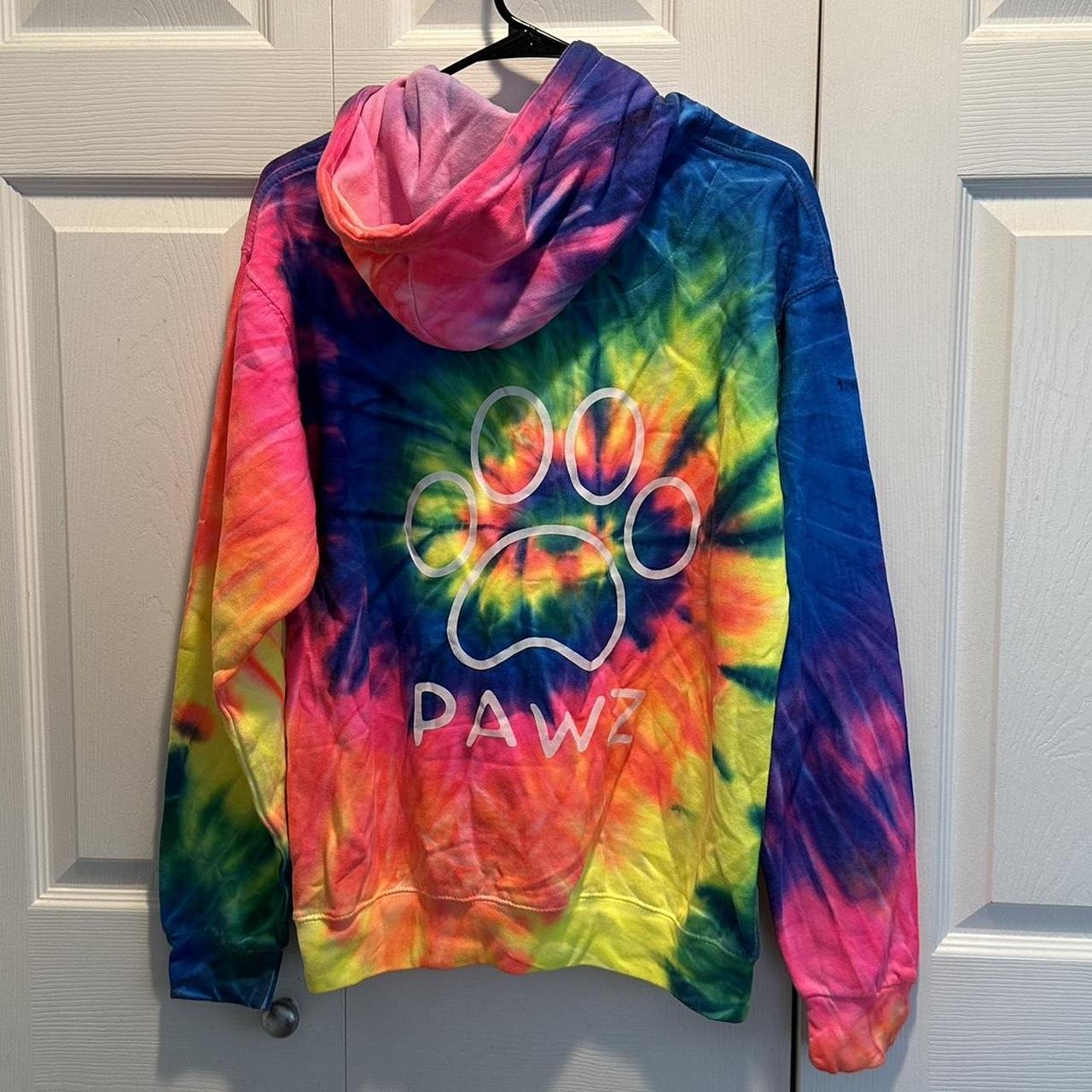 Pawz tie 2025 dye hoodie