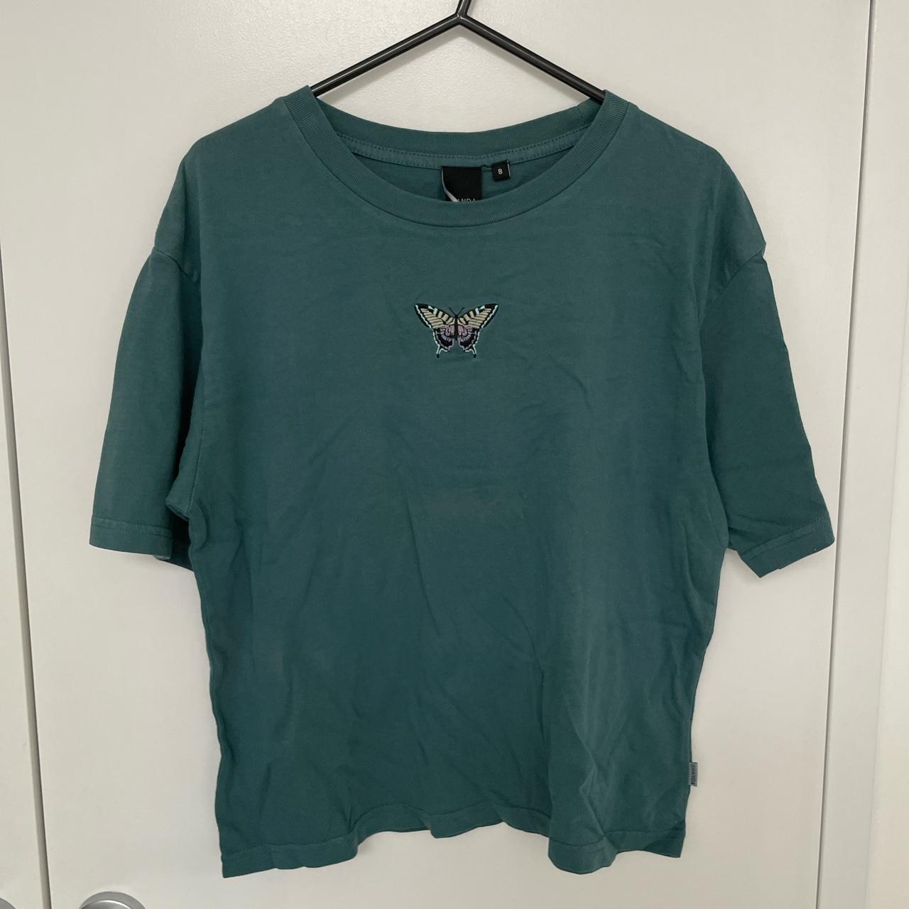 Ghanda - Butterfly Teal Tee - size 8 #ghanda... - Depop