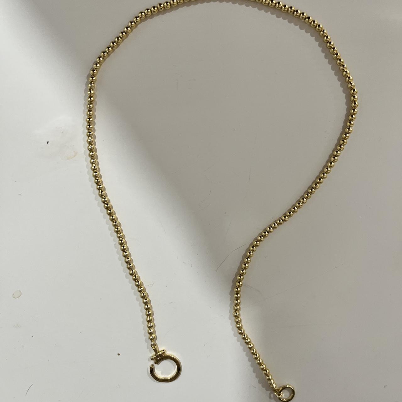 bead necklace wont tarnish Depop