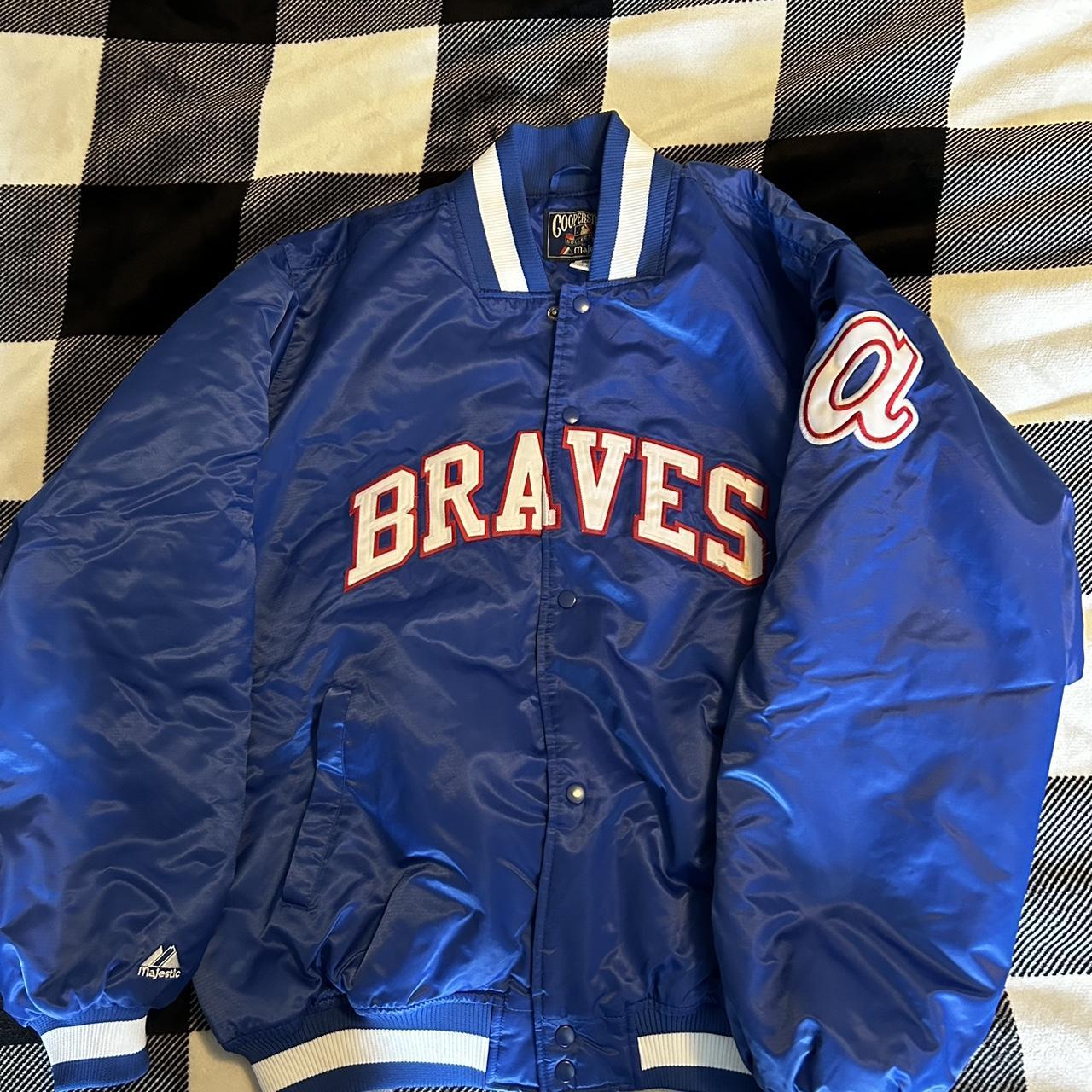 Majestic, Jackets & Coats, Vintage Atlanta Braves Varsity Jacket