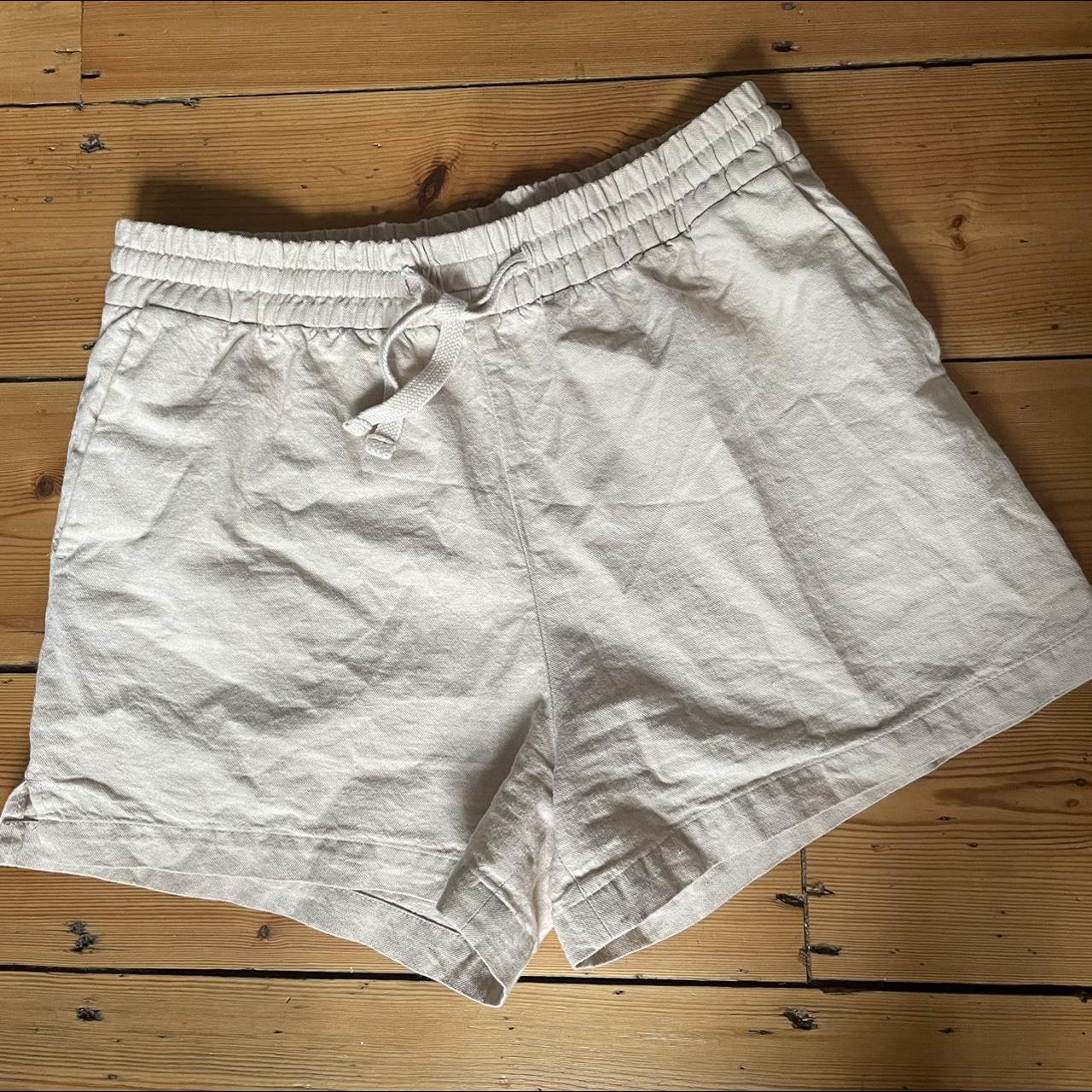 Monki Cotton Shorts Beige Size M Comfy cotton... - Depop