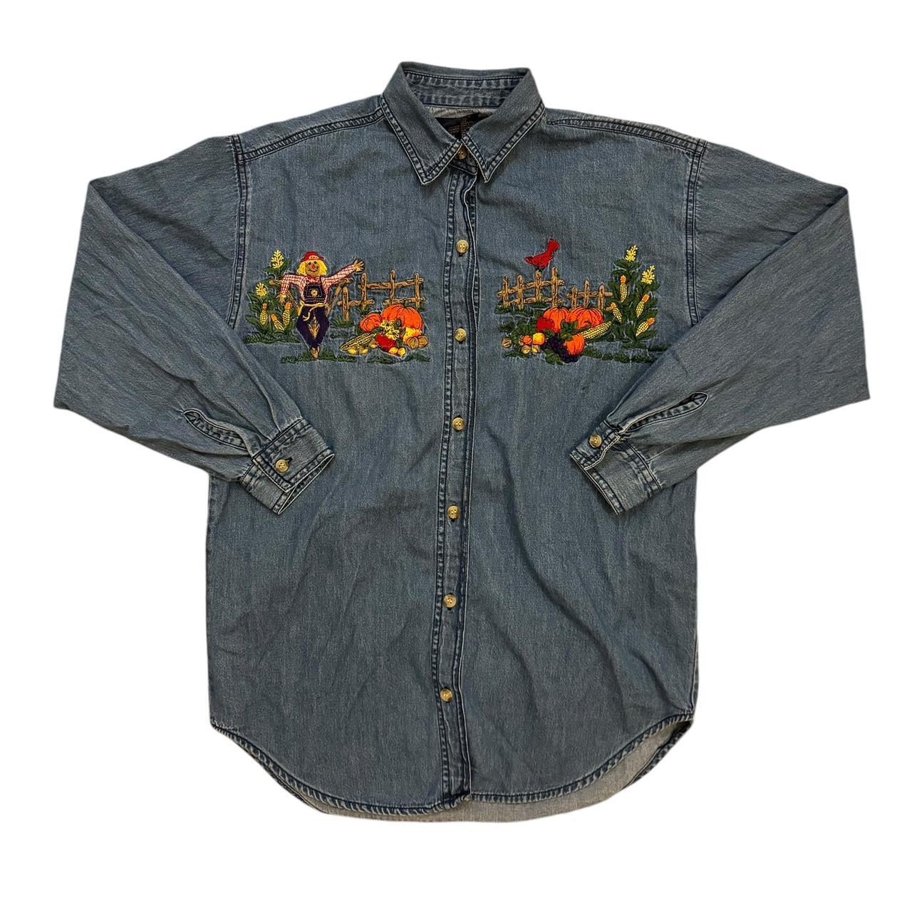 ジャケット・アウター AMERI vintage flower embroidery shirt Ameri VINTAGE FLOWER EMBROIDERY SHIRT ジャケット・アウター