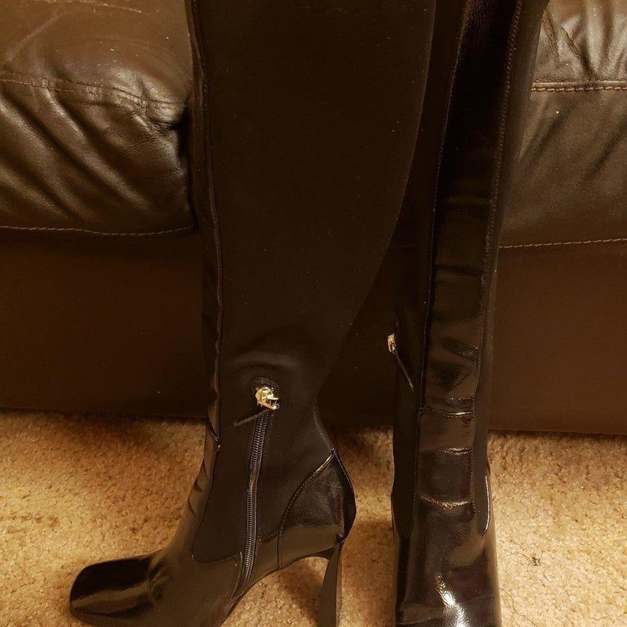 Nine West 40th Annv Quincy Square Toe Black Leather. Depop