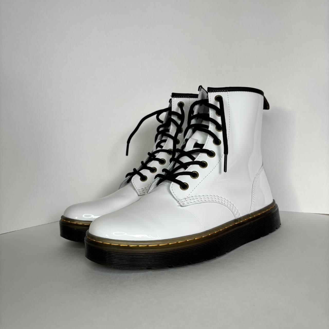 White shiny best sale doc martens