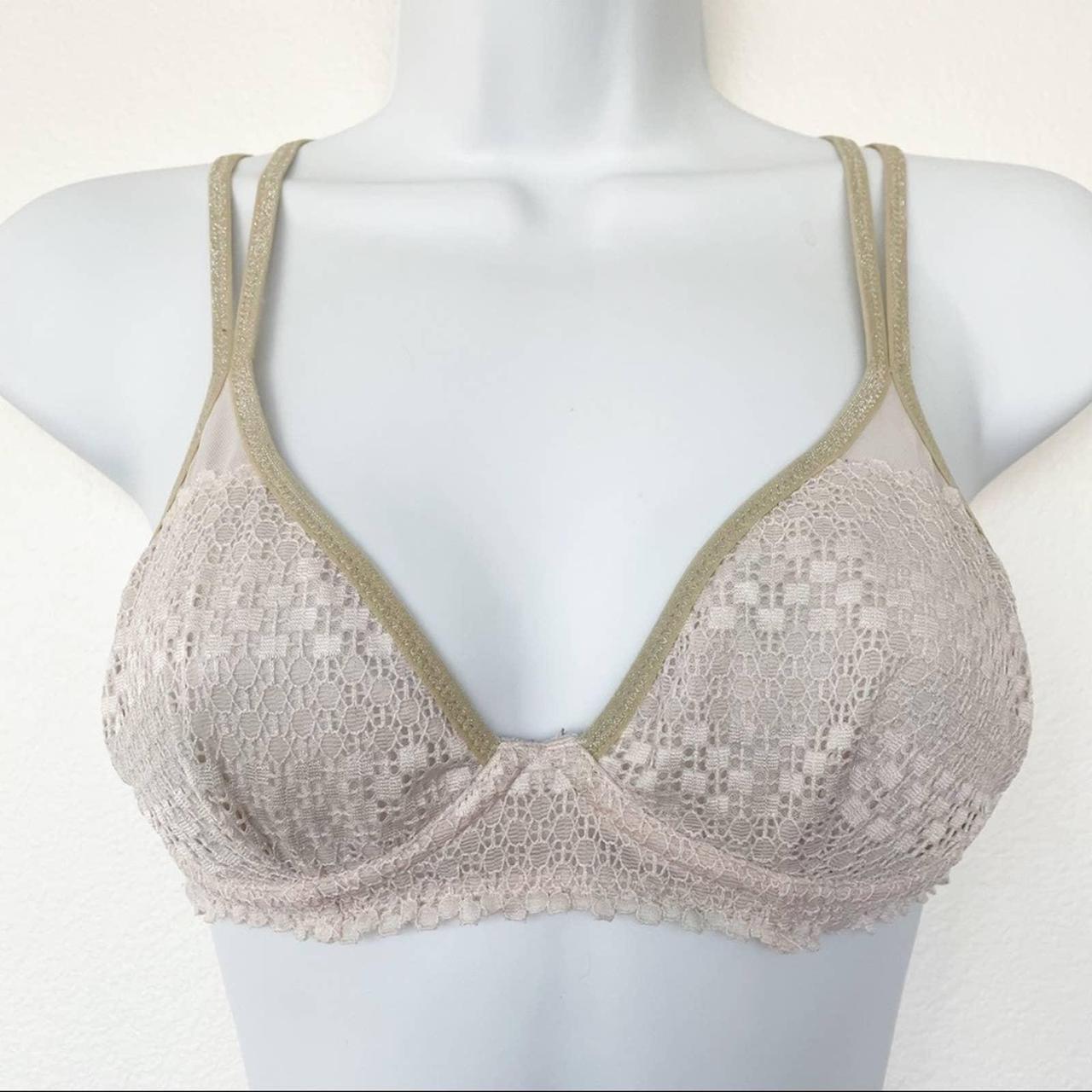 Aerie Lace Underwire Triangle Bra Size 32b Light Depop