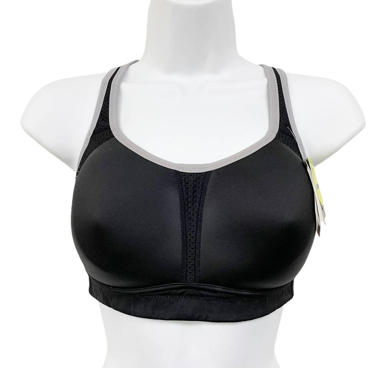 Wacoal Sport Wirefree Bra Size 32DD Black with grey... Depop