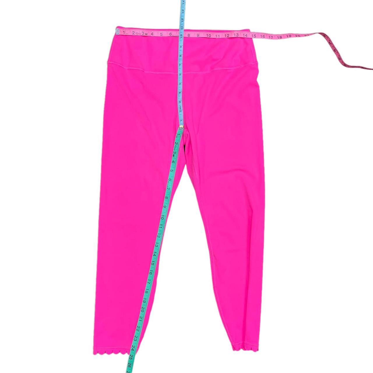 NWT IVL Collective Neon Pink Leggings with Scalloped Edge