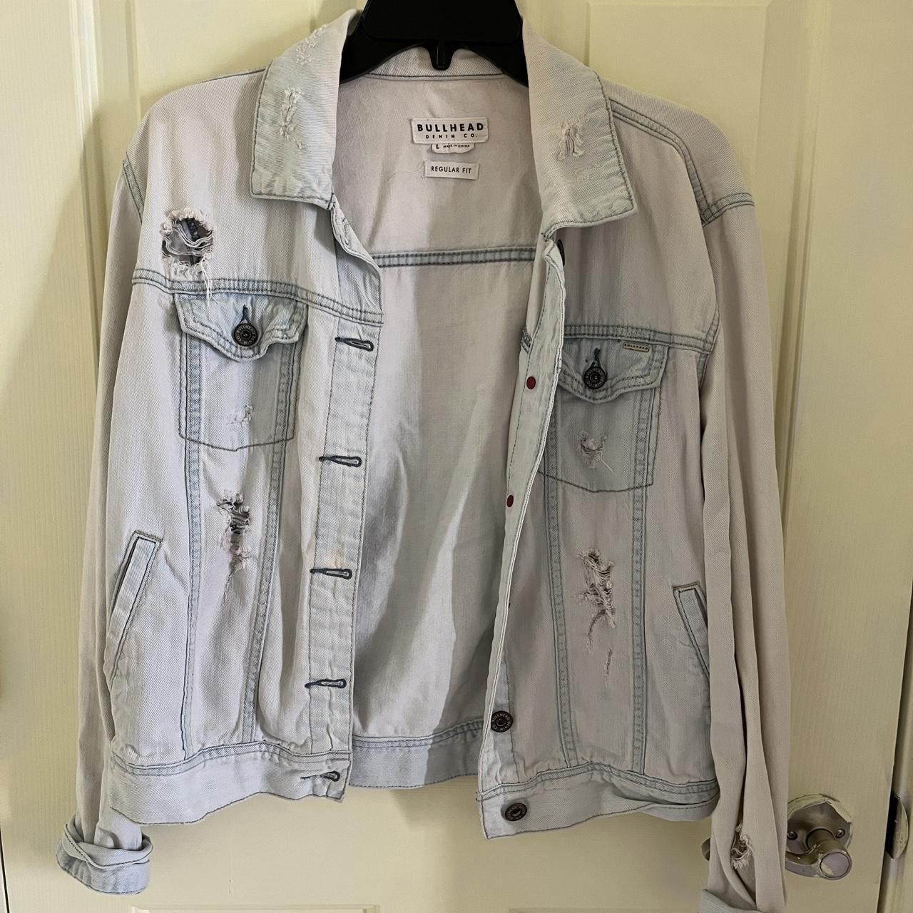 Pacsun distressed denim jacket best sale