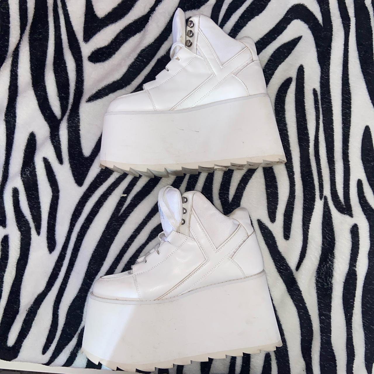 yru white platform sneakers