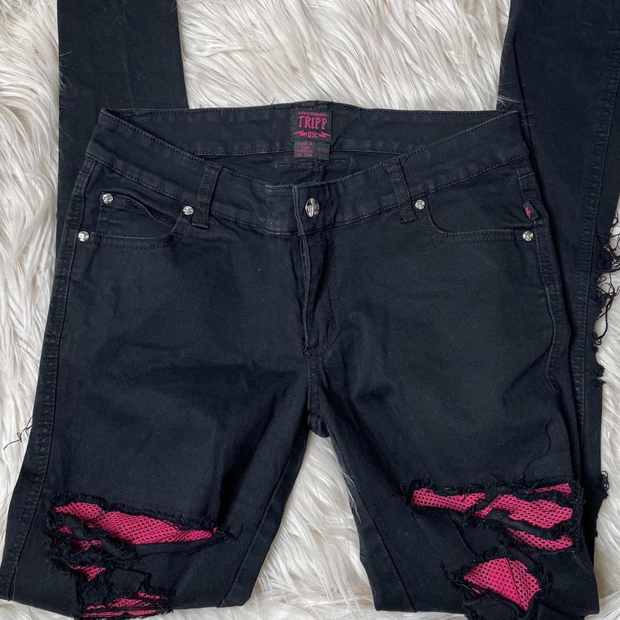 Tripp nyc jeans skinny with pink marked size 9 - Depop