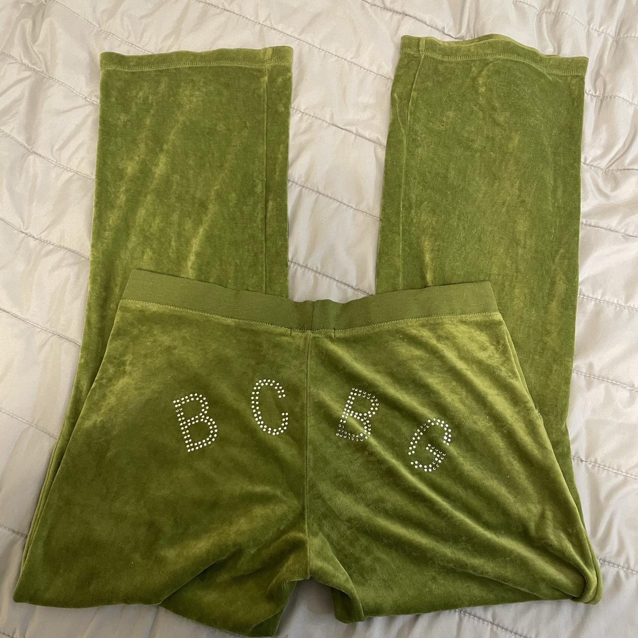 BCBG sweatpants with rhinestone on bum Size M... - Depop