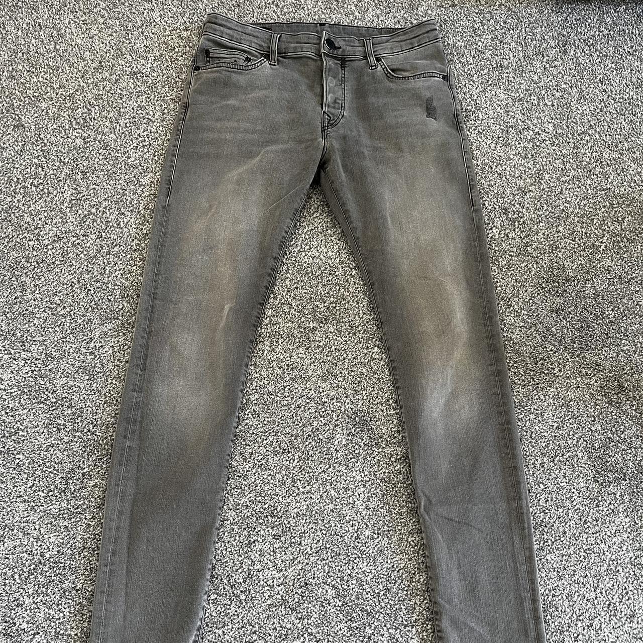 True Religion Grey Tony skinny jeans Size UK W33... - Depop