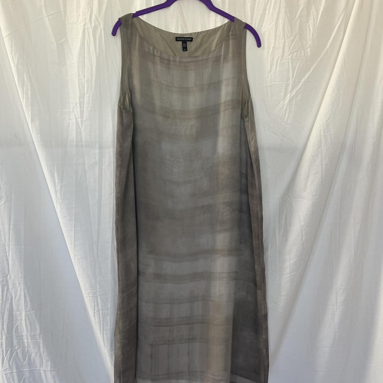 Eileen Fisher Women S Grey Dress Depop