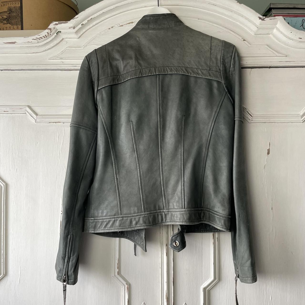 Oasis dark grey real leather jacket. Size M would