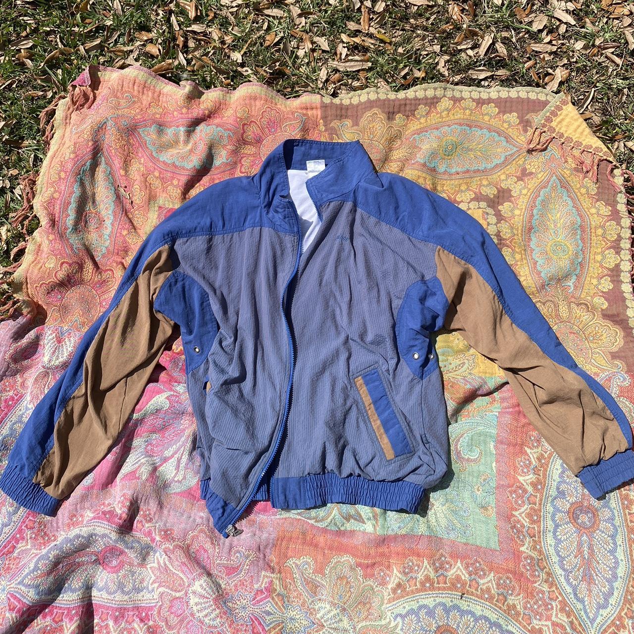 prince-men-s-blue-and-tan-jacket-depop