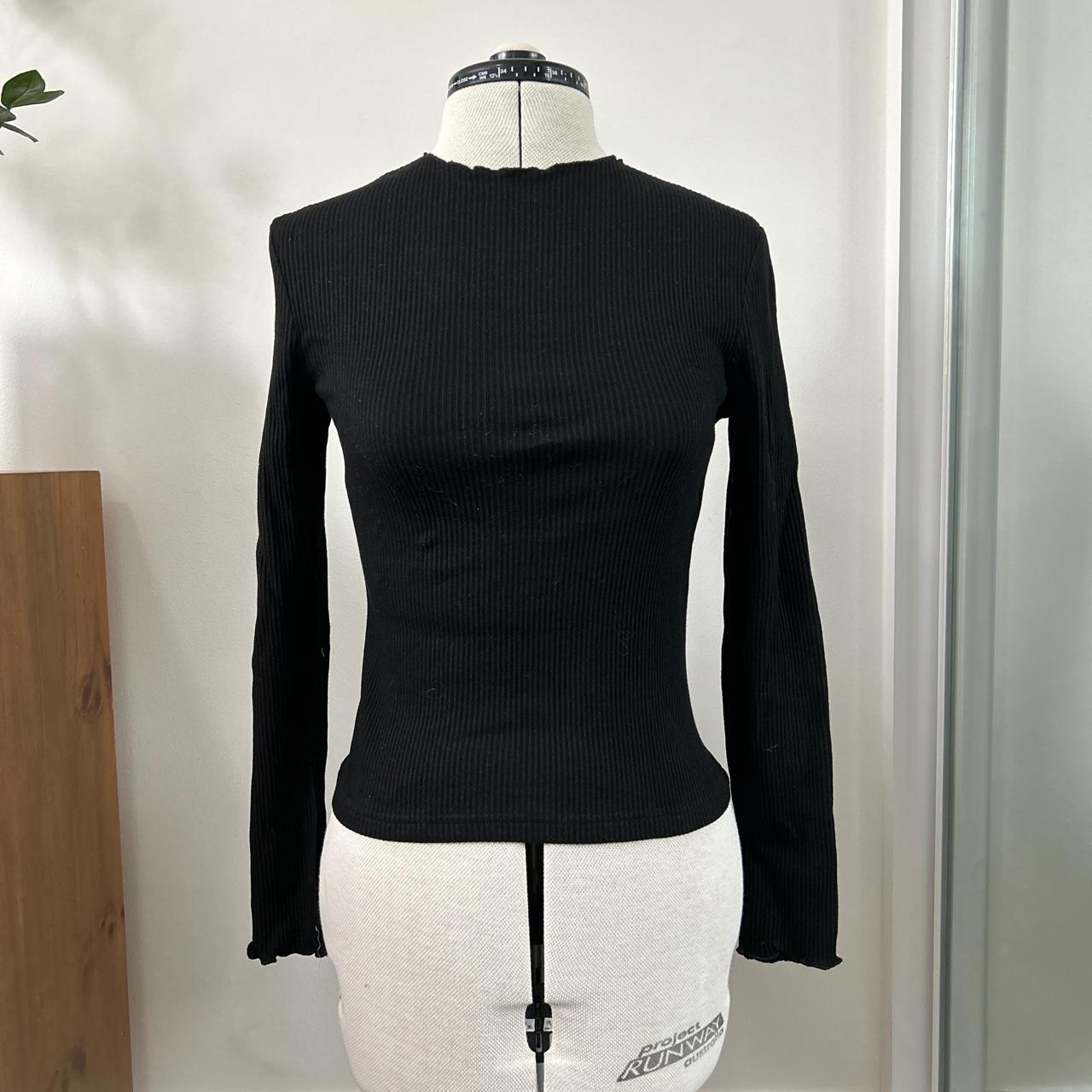 Black rib knit skivvy. Super soft and comfy to wear.... - Depop