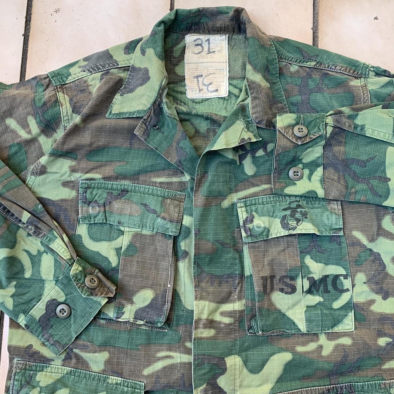 Vintage Military USMC 4 Cargo Pocket Camouflage... - Depop