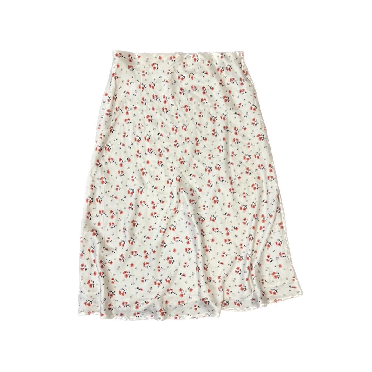 perfect stranger lily midi slip skirt in white... Depop