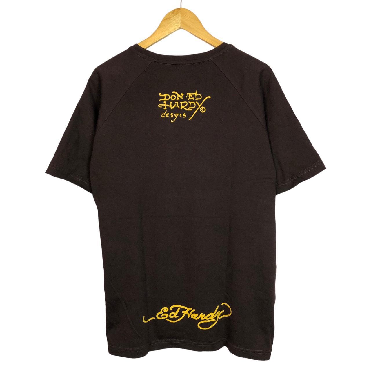Ed Hardy Men's Brown T-shirt | Depop