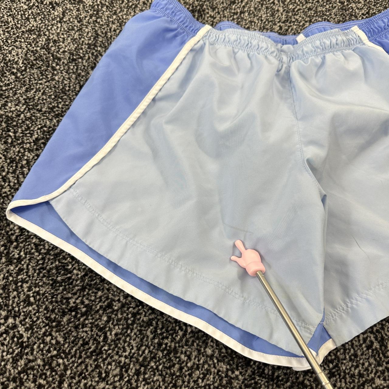 Vintage Nike Swoosh Logo Baby Blue Shorts Size Kids... Depop