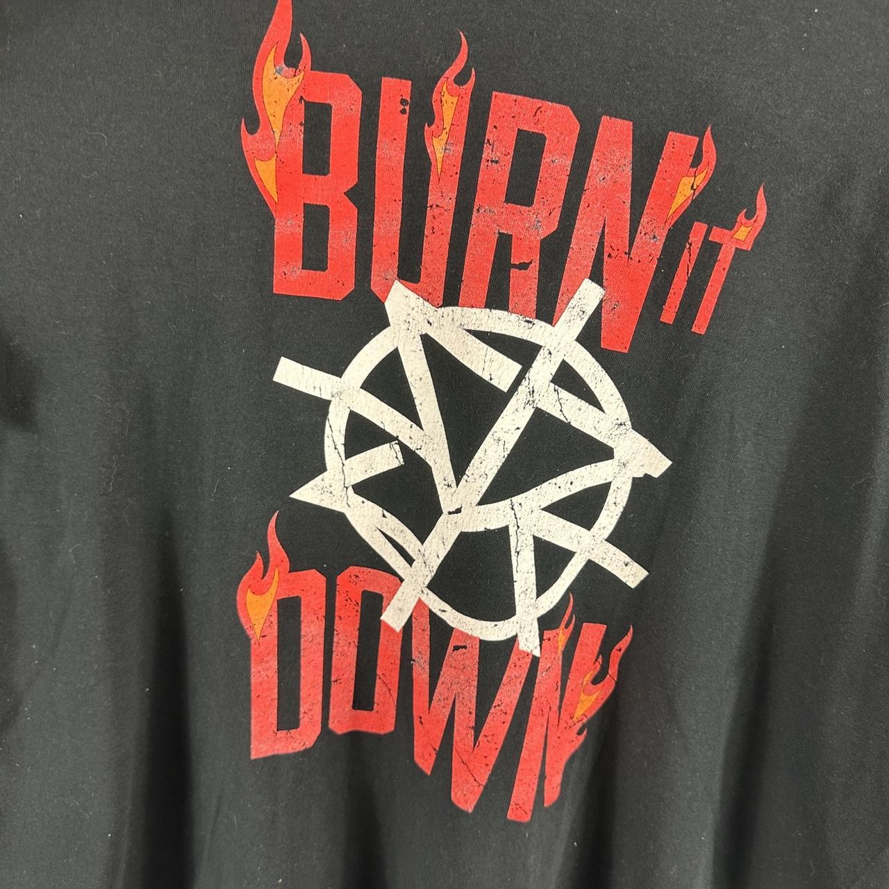 Men’s Vintage WWE Seth Rollins Burn it Down Black... - Depop