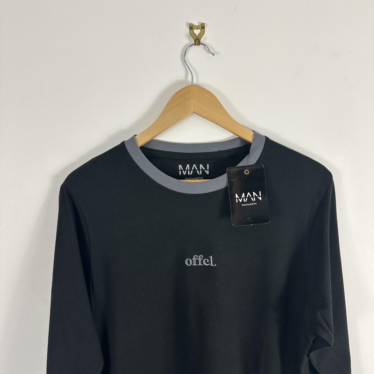 Men's BoohooMAN Slim Fit Long Sleeve Offcl Sleeve... Depop