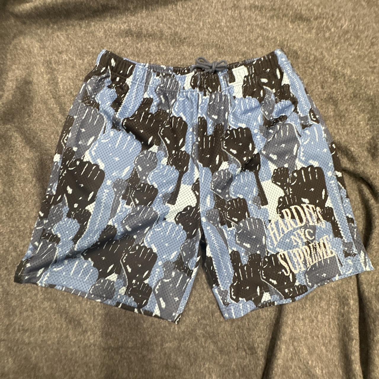 Supreme x Hardies Camo Basketball Short (Blue)... - Depop