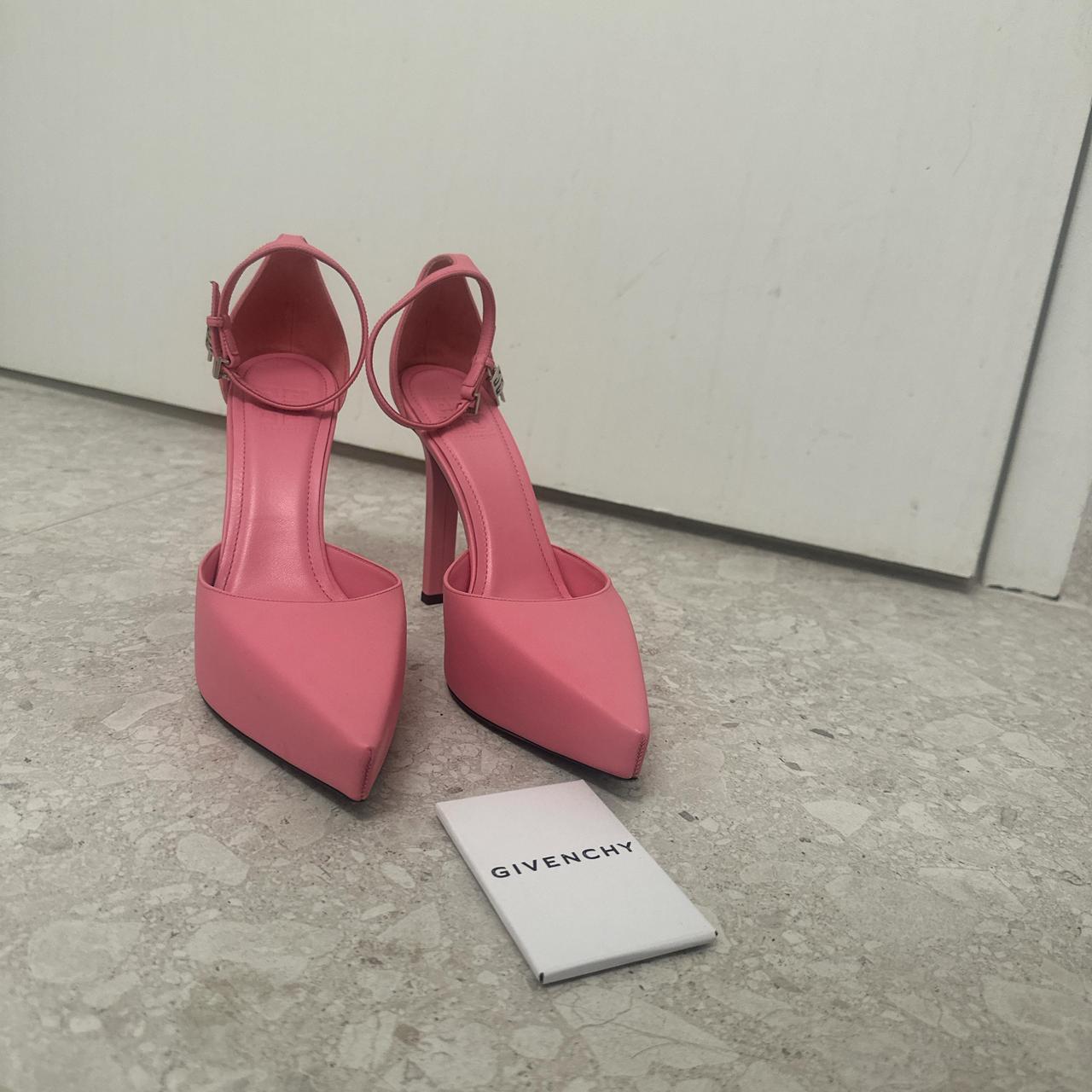 GIVENCHY Pink G-Lock Platform Heels, Worn
