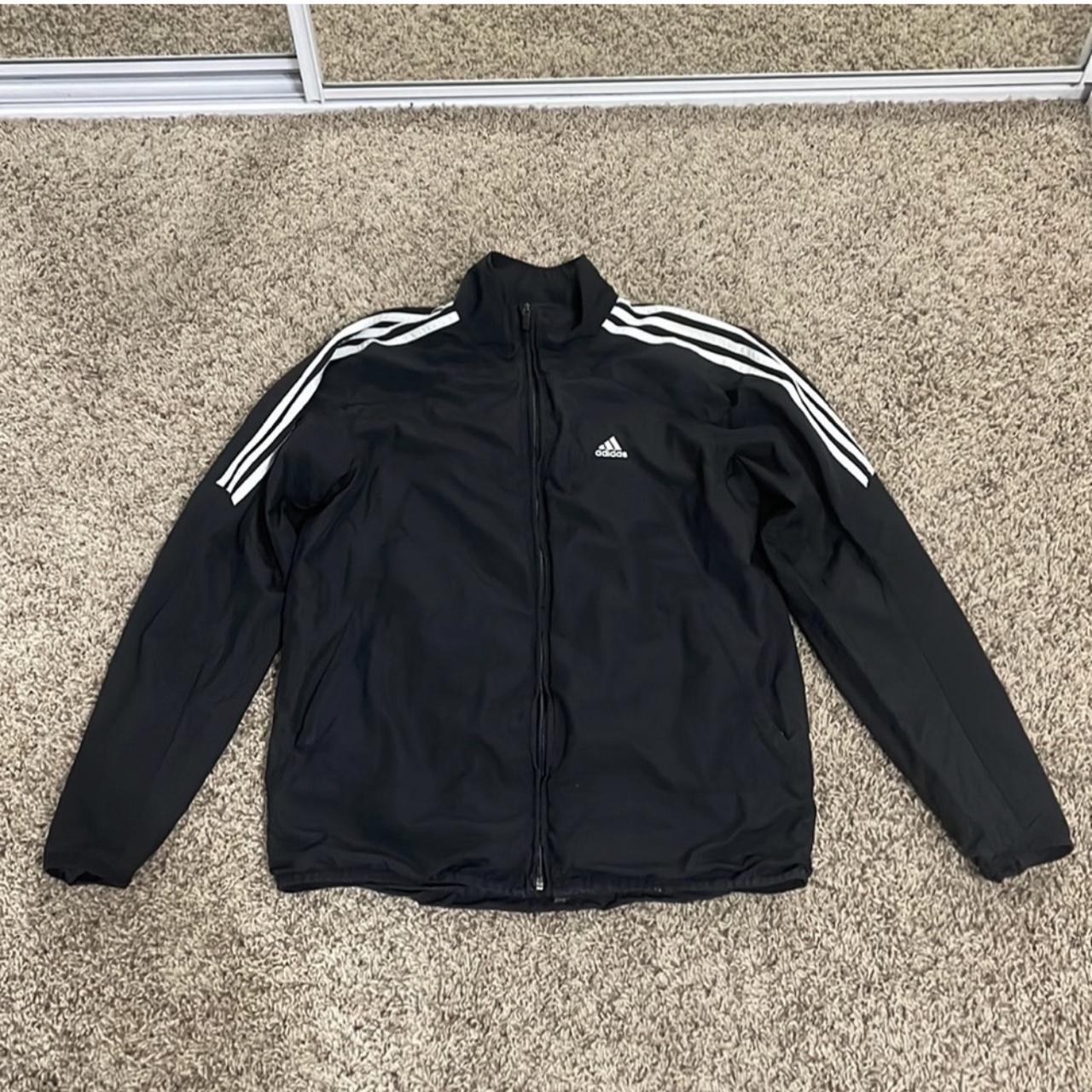 Adidas Women's Black and White Jacket | Depop